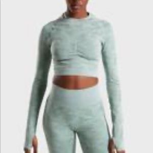 Gymshark camo seamless long sleeve crop